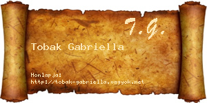 Tobak Gabriella névjegykártya